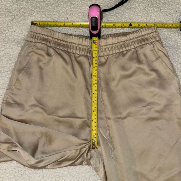 H&M Medium Pull On Drawstring Waist Womens Lyocell Blend Pants Tan Beige EUC - Picture 6 of 7